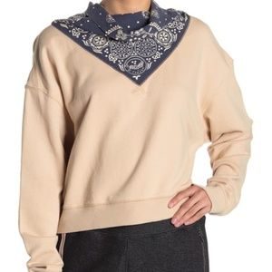 Free People James Sweatshirt New Ivory